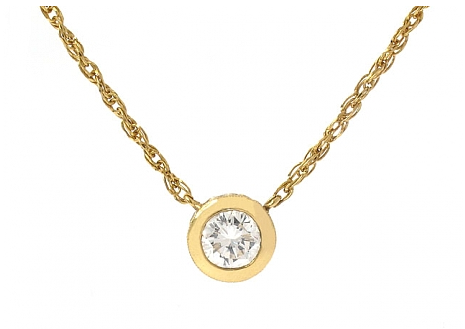 Diamond, pendant, gold necklace