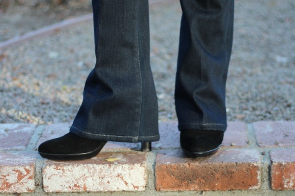 Bootcut jeans with heels