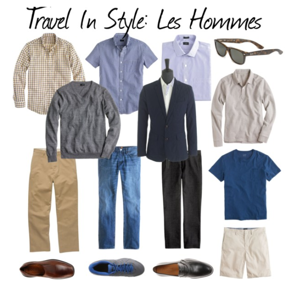 Travel capsule wardrobe men