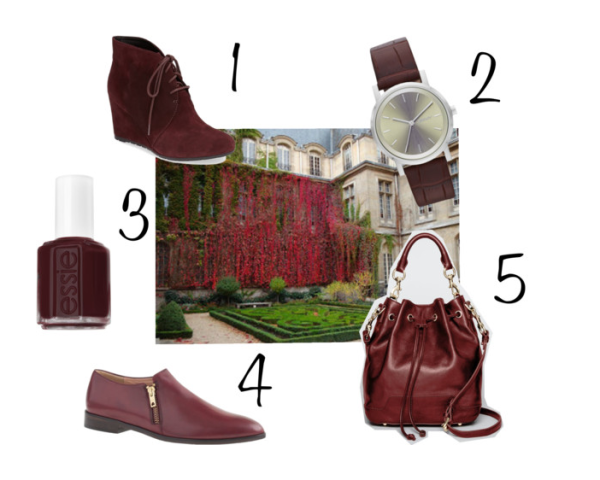 Burgundy accents