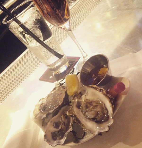 Oysters and sparkling rosé