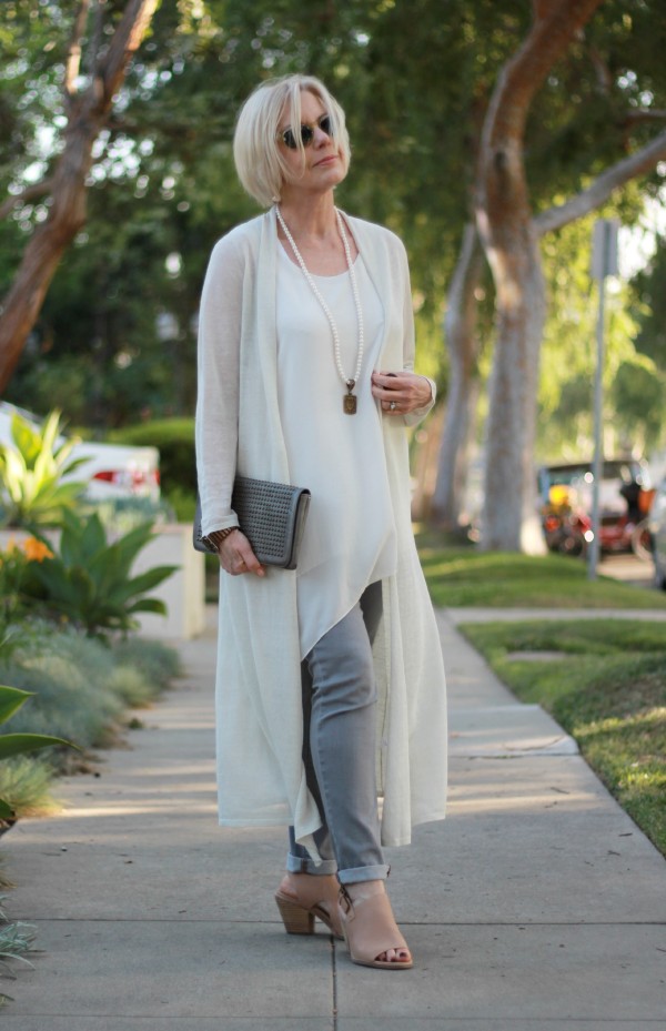 linen long cardigan