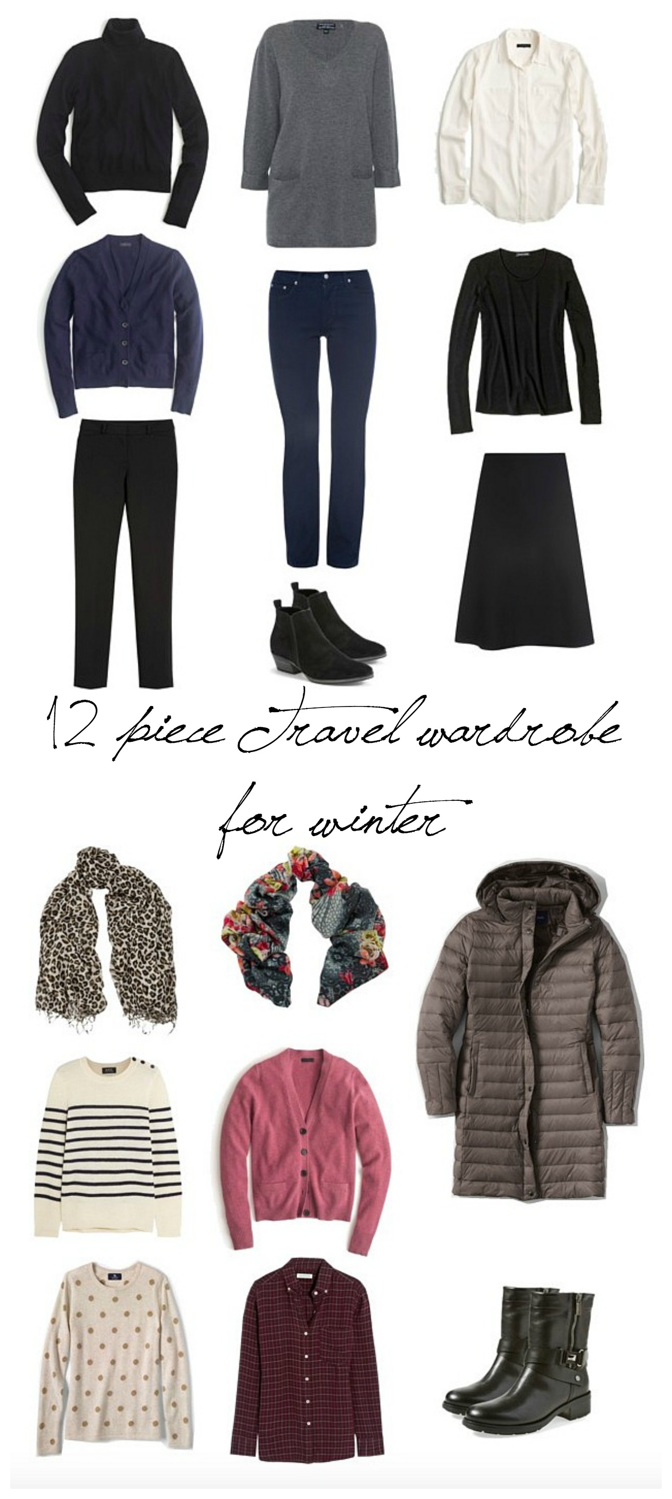 The 12 Piece Travel Wardrobe: Winter