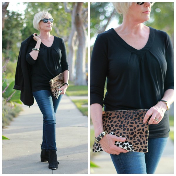 Clare V leopard bag, Covered Perfectly top