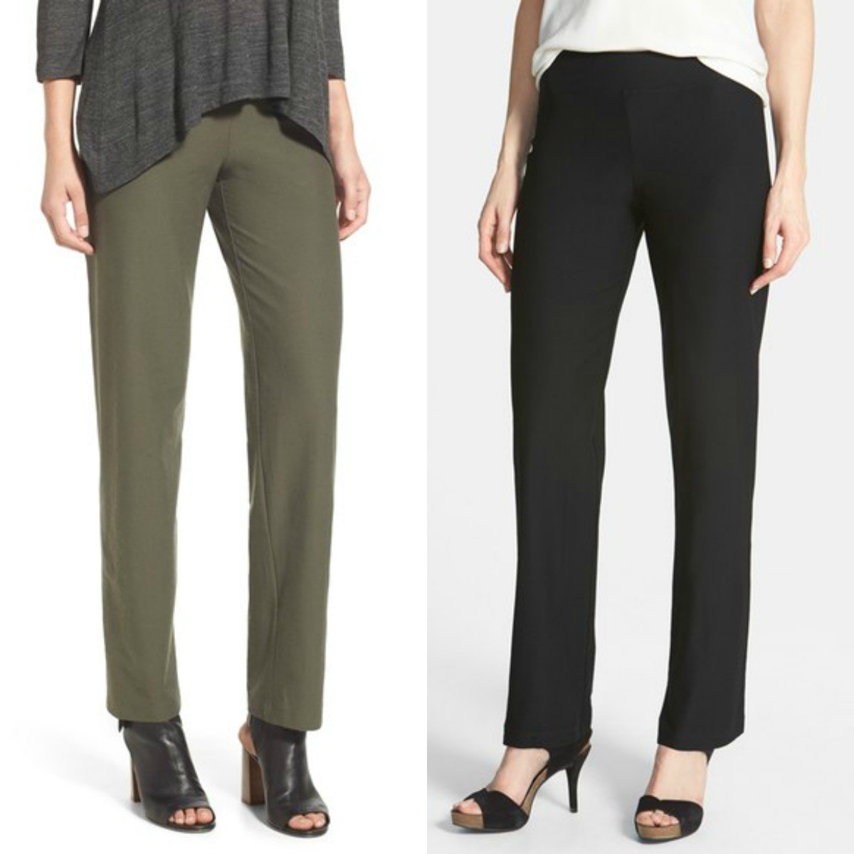 Eileen fisher straight 2024 leg crepe pants