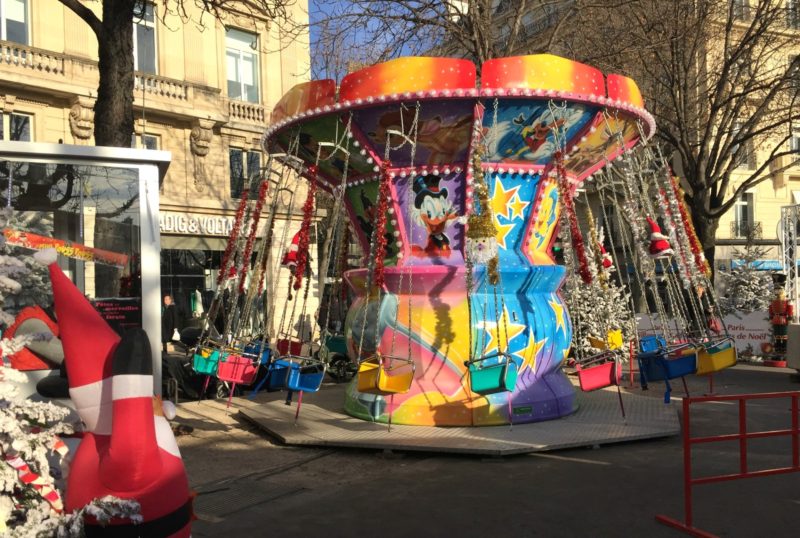 Paris Champs Elysees Christmas market ride