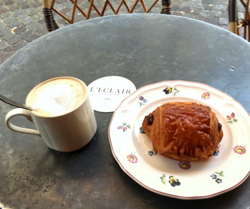 café crème and pain au chocolat