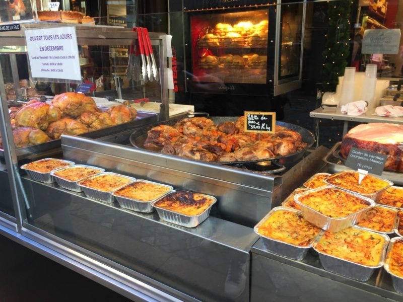 rotisserie chicken vendor rue Cler Paris