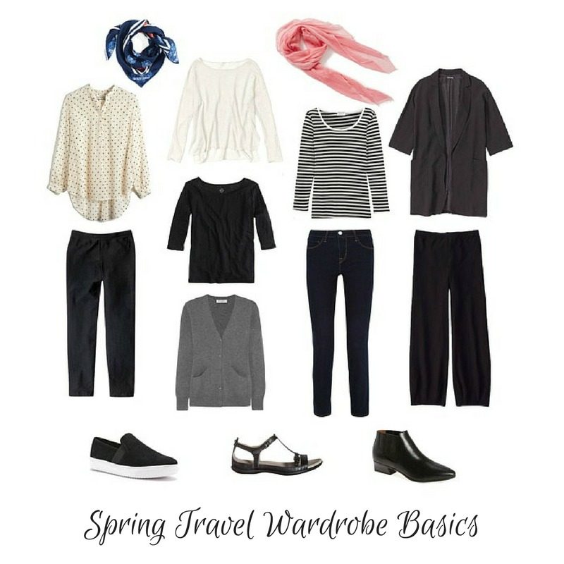 spring travel wardrobe for Europe