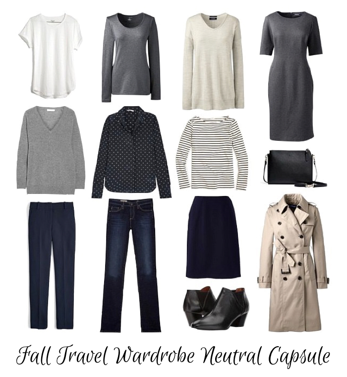 Fall travel capsule wardrobe