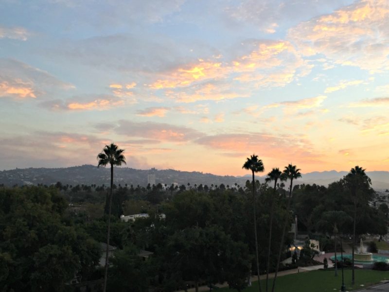 sunrise over Beverly Hills