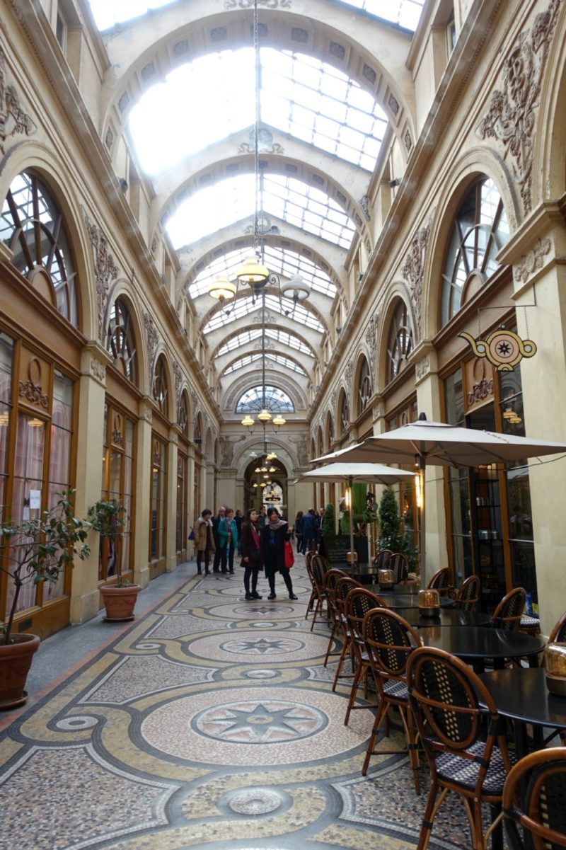 Interior of Galerie Vivienne in Paris, built in 1823. 