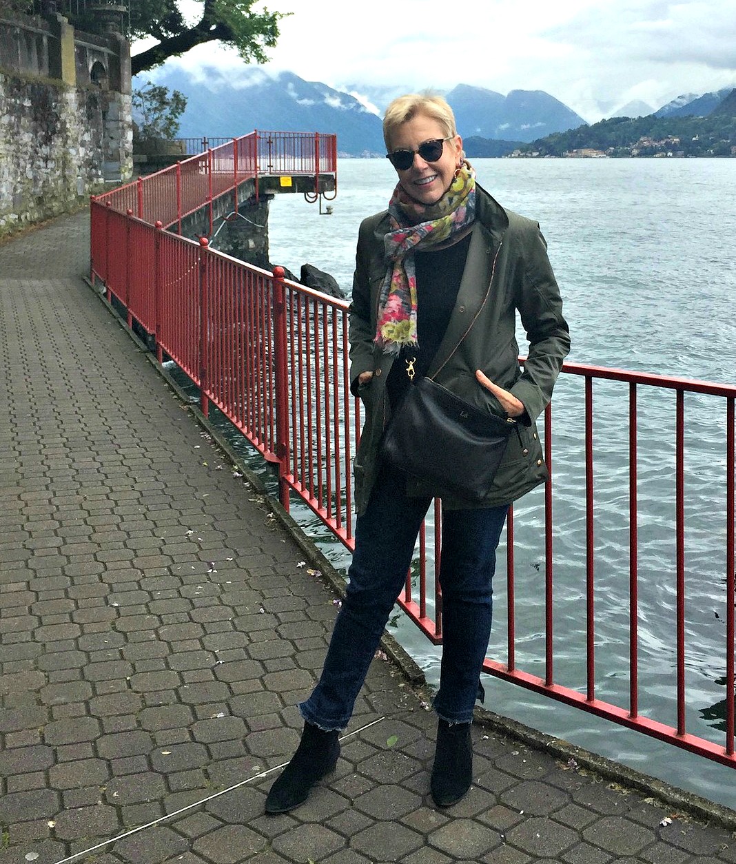 Exploring Lake Como in my favorite travel shoes. Details at une femme d'un certain age.