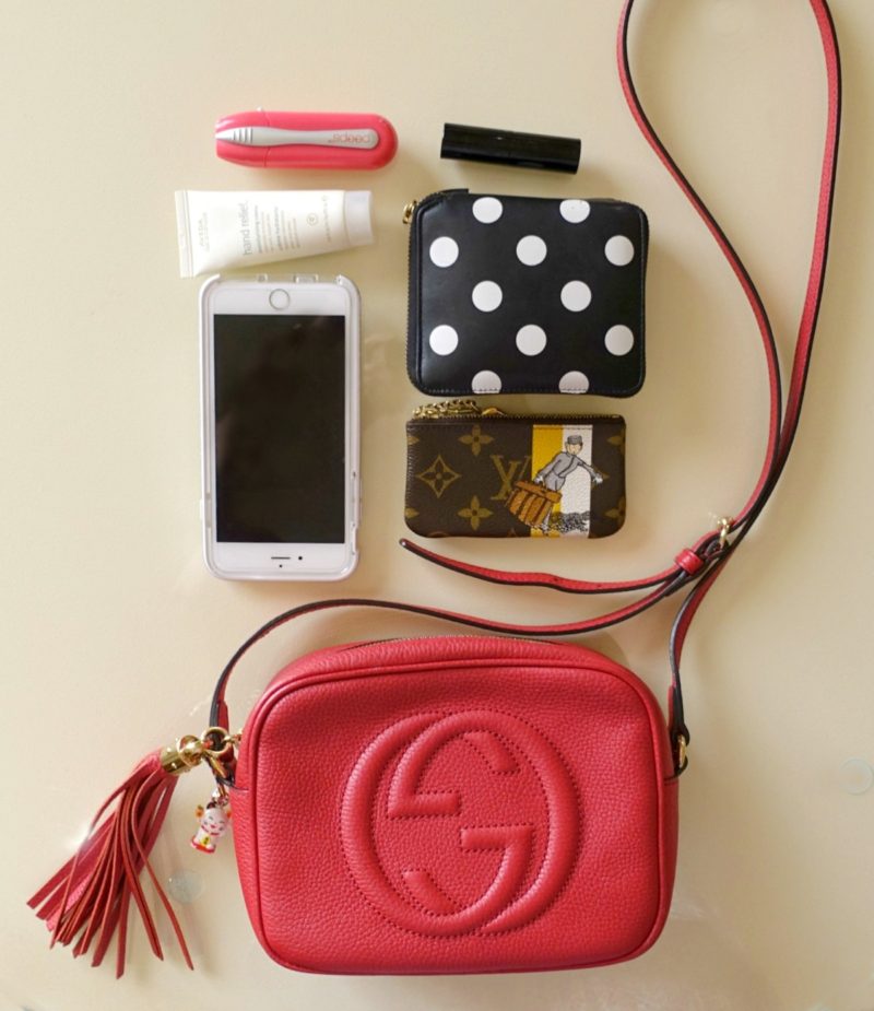 Gucci Soho disco bag and contents. Details at une femme d'un certain age.