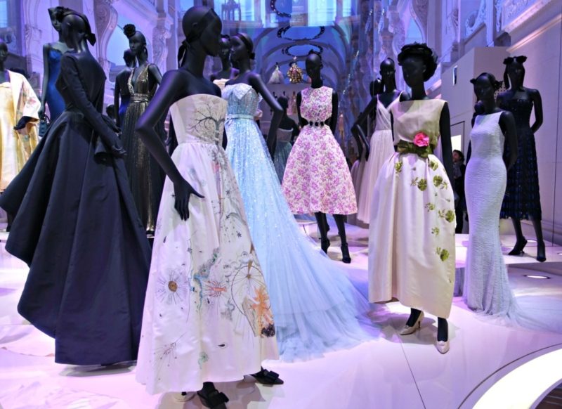 Dior gowns on exhibit in Paris. More at une femme d'un certain age.