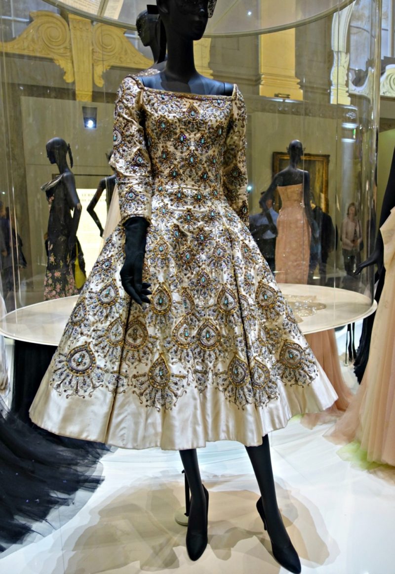 Beaded gown from the Christian Dior exhibition in Paris. More at une femme d'un certain age.