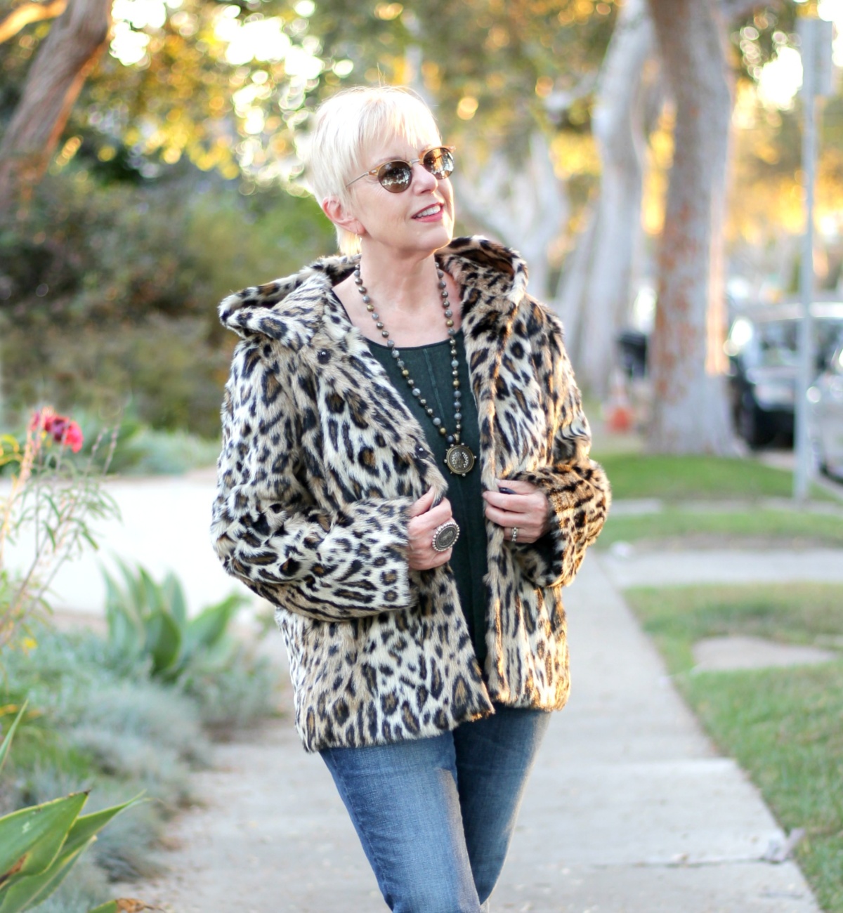 leopard jacket outfit