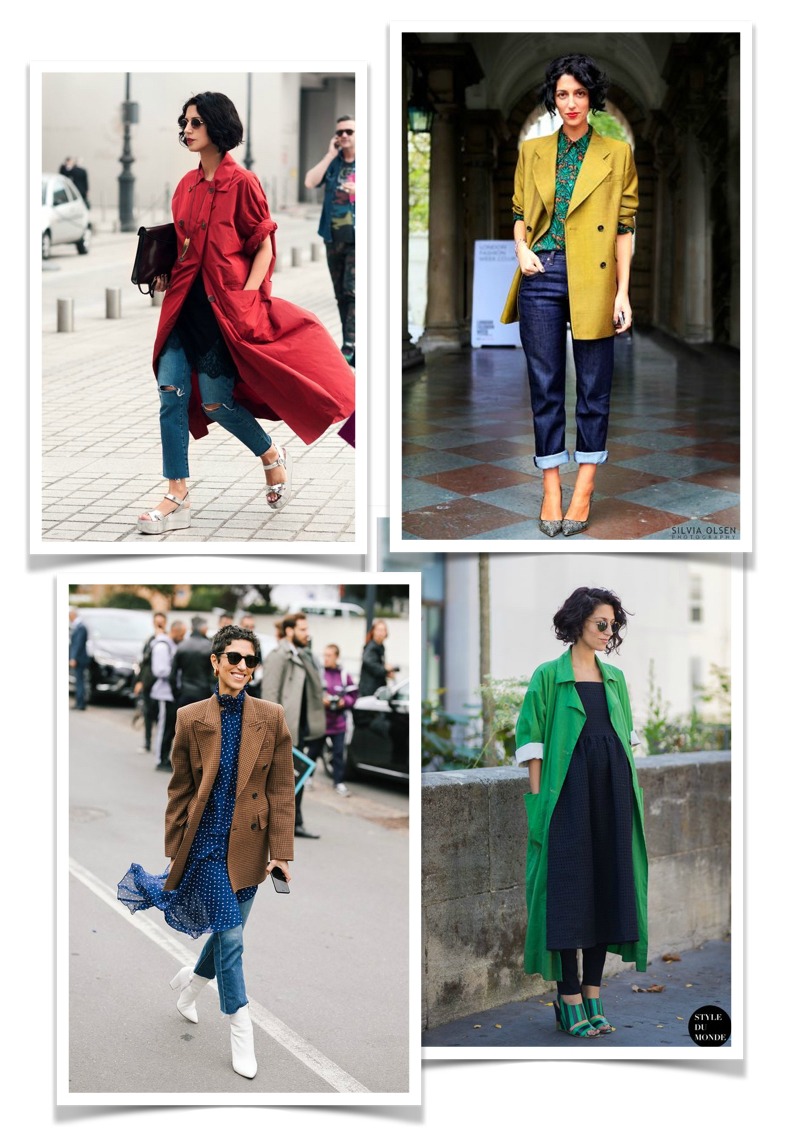 Yasmin Sewell's style often features interesting color combinations and layering. Details at une femme d'un certain age.