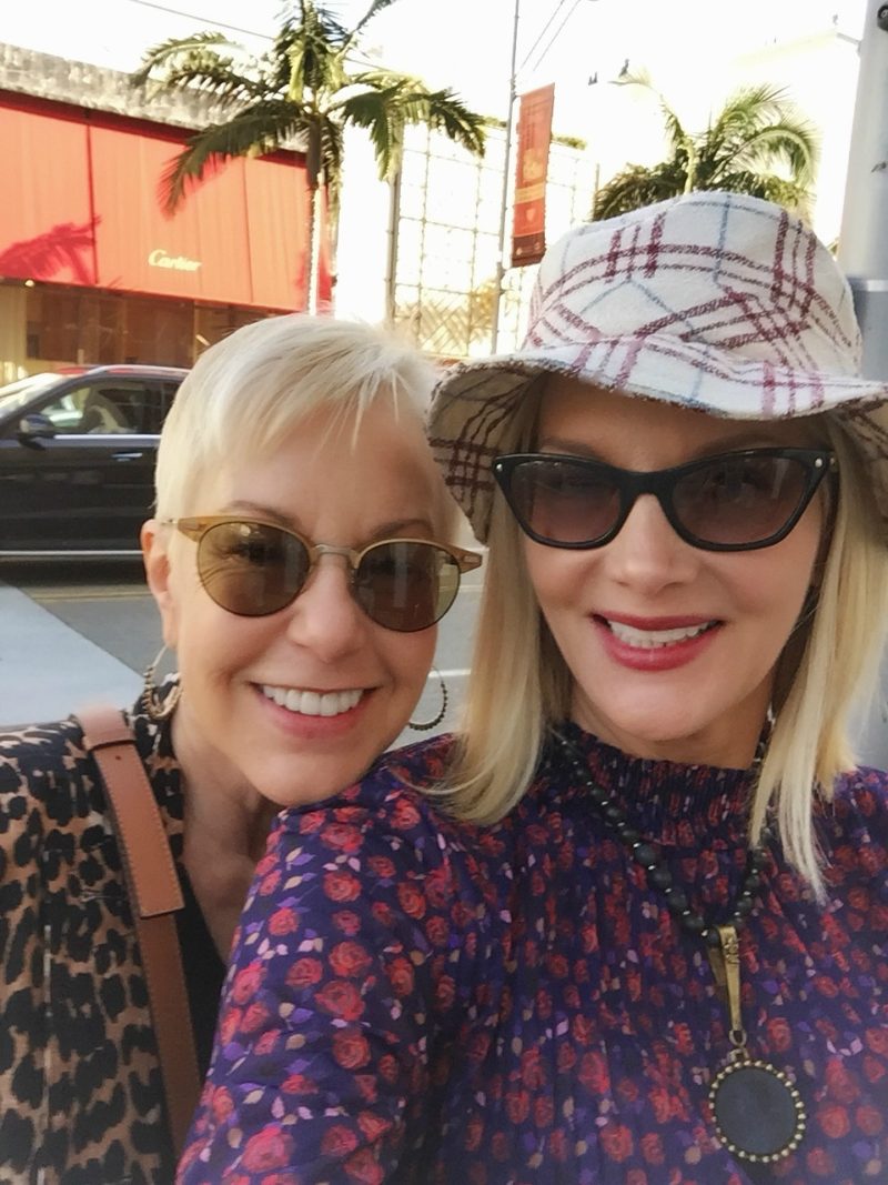 Style blogger Susan B and friend Karen checking out the shops on Rodeo Drive. Details at une femme d'un certain age.