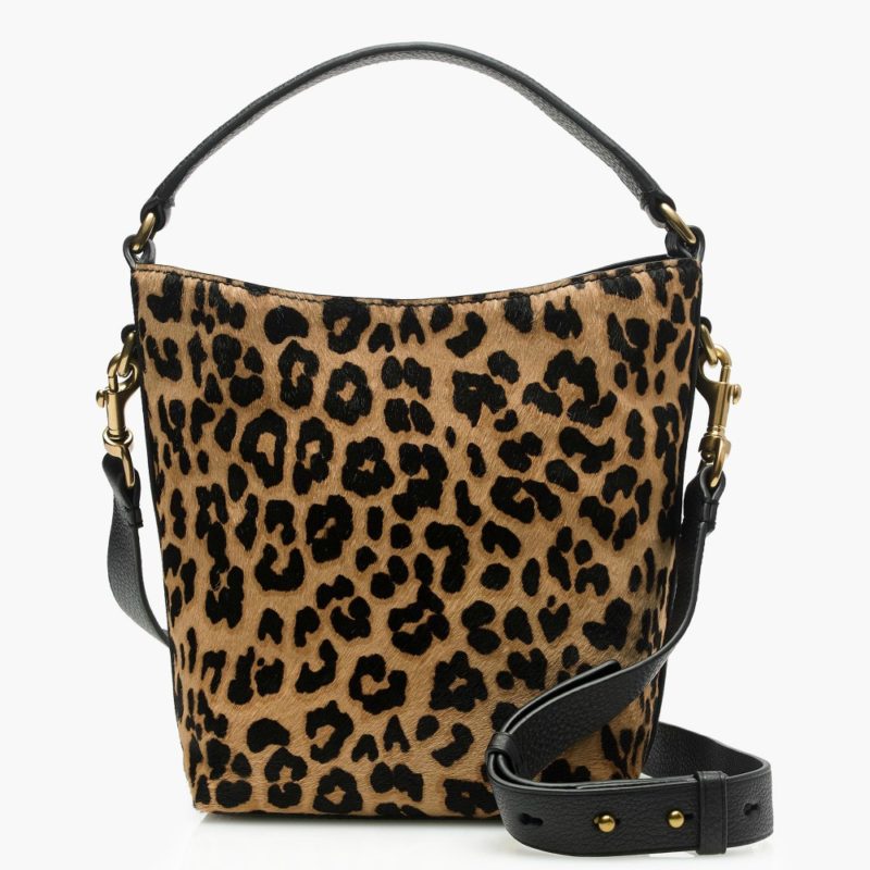 leopard print bucket bag from J.Crew. Details at une femme d'un certain age.