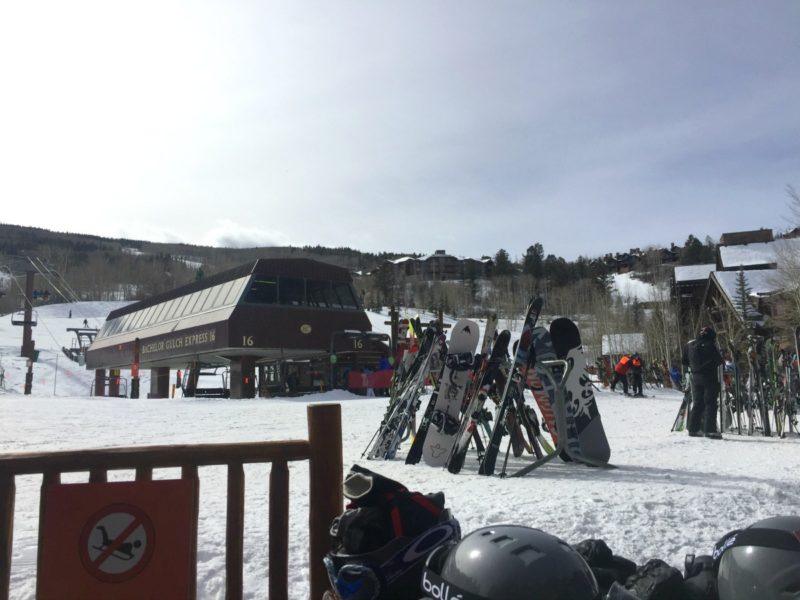 Slopeside lunch in Bachelor Gulch. Details at une femme d'un certain age.