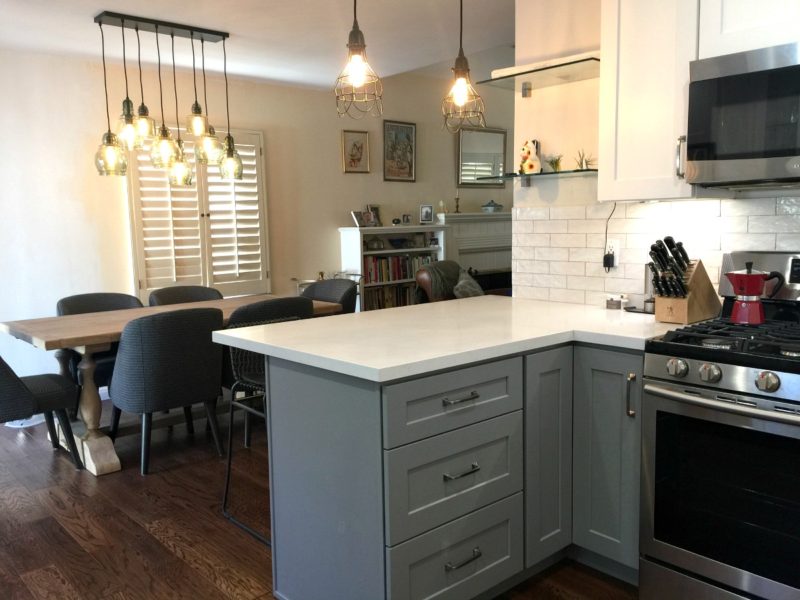 Kitchen remodel to create open floor plan. Details at une femme d'un certain age.