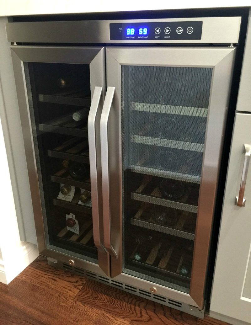 wine storage and cooler. Details at une femme d'un certain age.