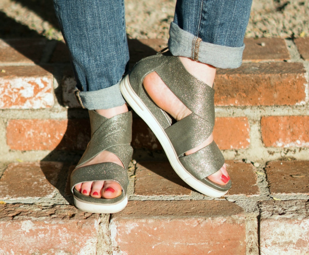 Eileen Fisher sport sandals pewter 1 