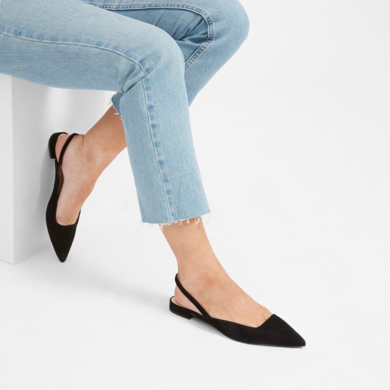 Detail: Everlane Editor slingback flats. Details at une femme d'un certain age.