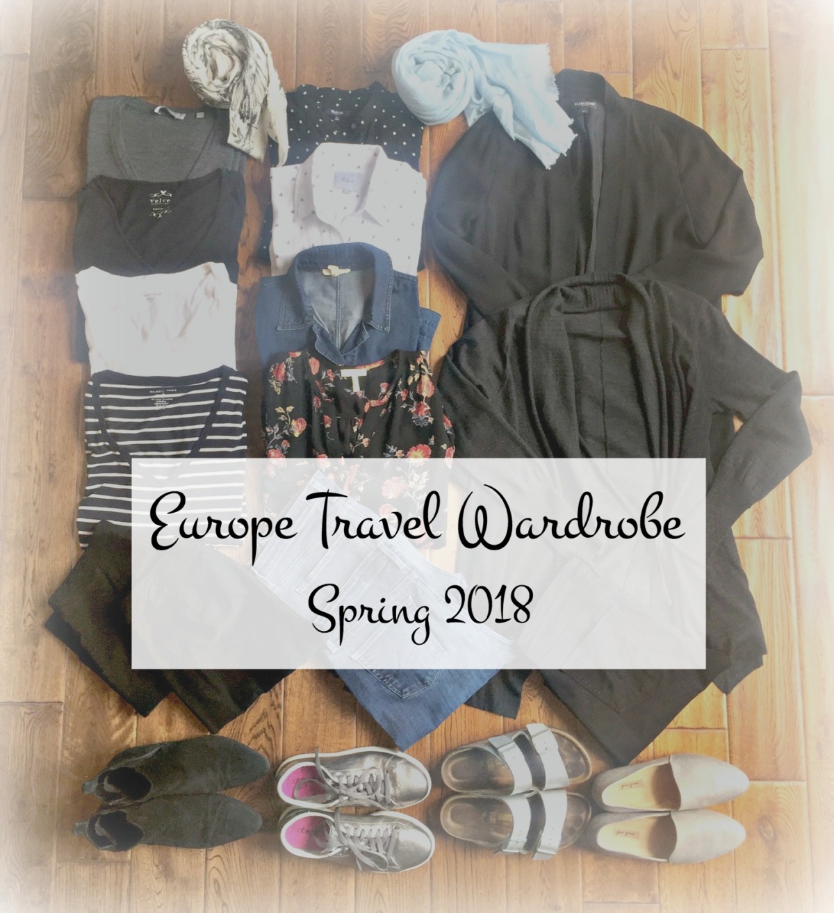 Europe travel wardrobe - packing for 2 or more weeks in one suitcase. Details at une femme d'un certain age.