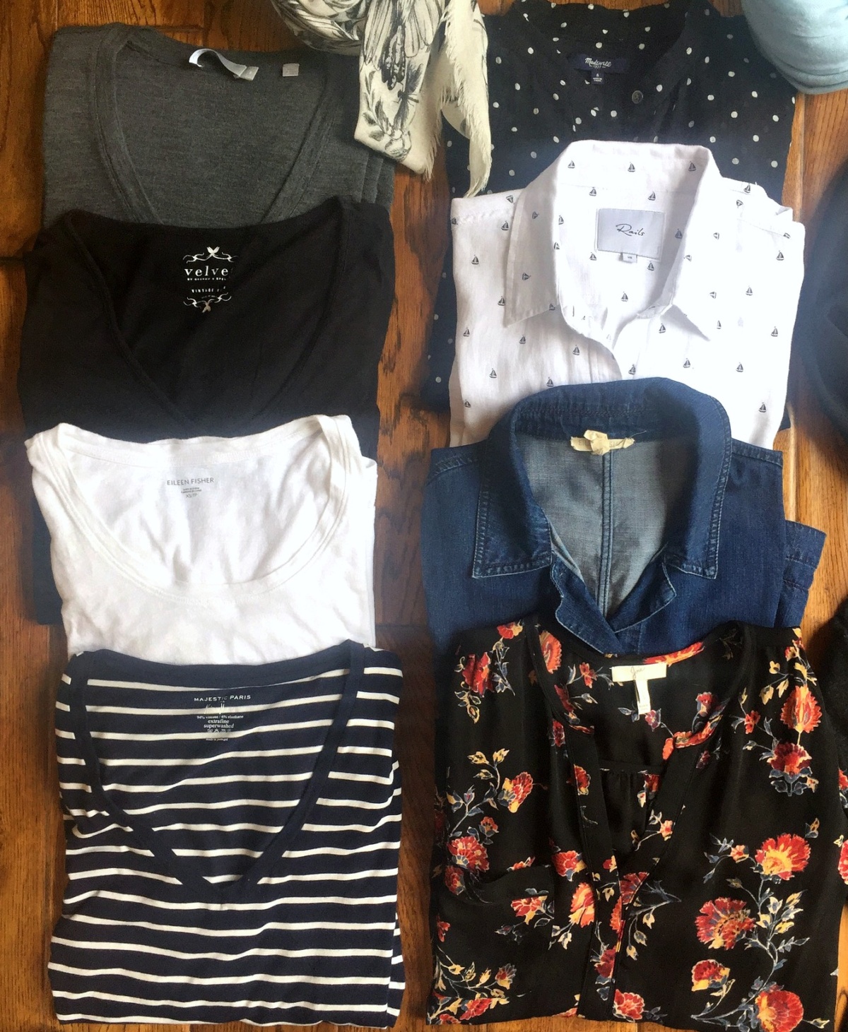 Tops are where I like to add variety in my travel wardrobes. Details at une femme d'un certain age.