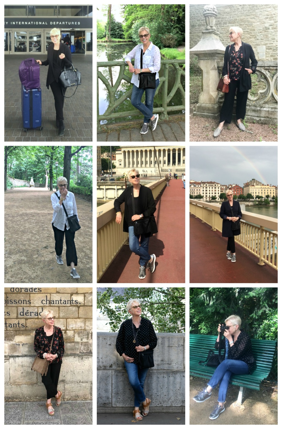 Outfits from my France travel wardrobe, Spring 2018. Details at une femme d'un certain age.