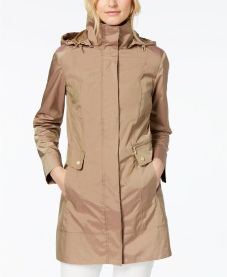 Cole haan packable hot sale raincoat canyon rose