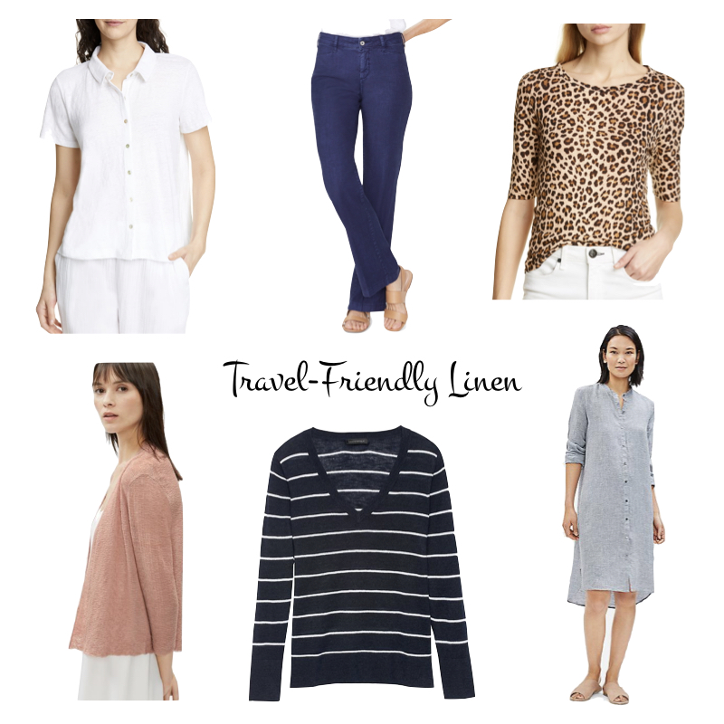 Linen pieces for summer travel. See all of my suggestions at une femme d'un certain age.