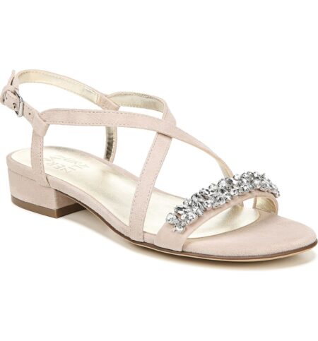 Naturalizer Macy jeweled sandals. Details at une femme d'un certain age.