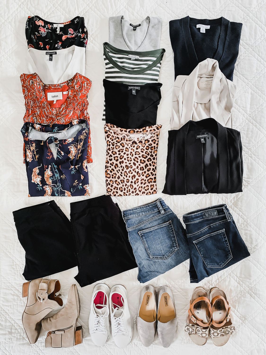 My 15-Piece Summer Travel Wardrobe for France and UK. Details at une femme d'un certain age.