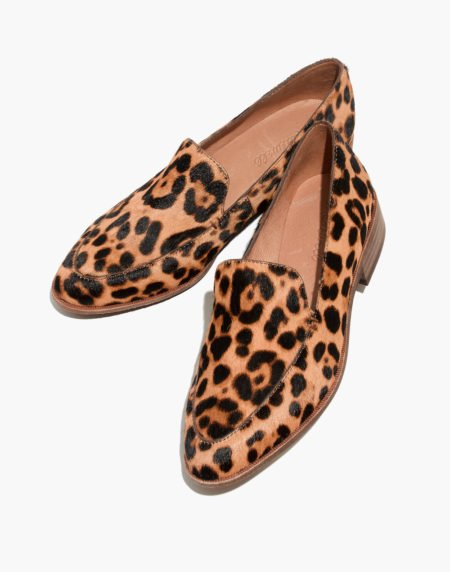Women's loafers for fall: opt for a fun animal print! Madewell leopard haircalf loafers. Details at une femme d'un certain age.