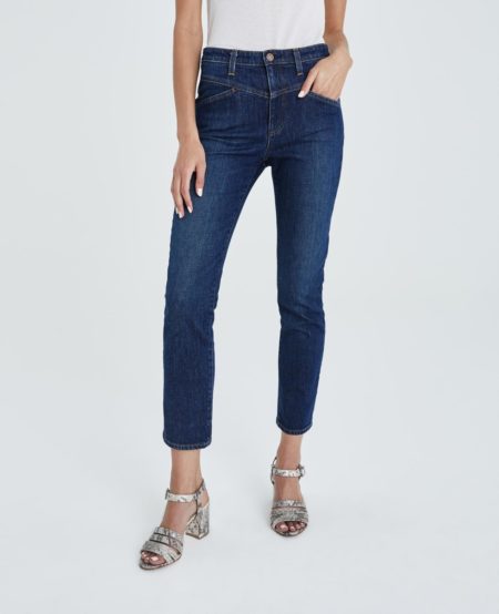 AG Isabelle straight leg cropped jeans. Details at une femme d'un certain age.