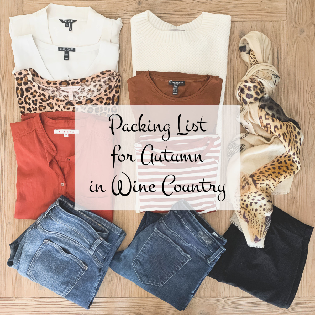My fall packing list for a week in wine country. Details at une femme d'un certain age.