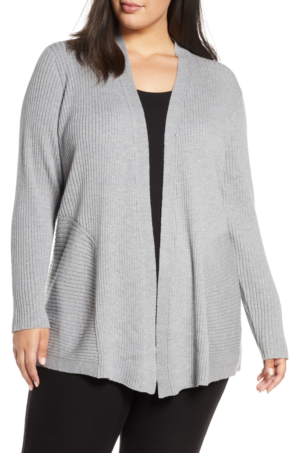 Eileen Fisher ribbed wool sweater in Plus on sale. Details at une femme d'un certain age.