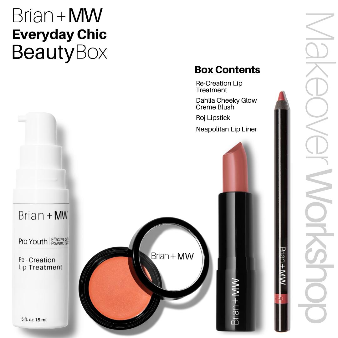 Brian + MW Everyday Chic Beauty Box giveaway. My favorite products for Le No Makeup Look! Details at une femme d'un certain age.