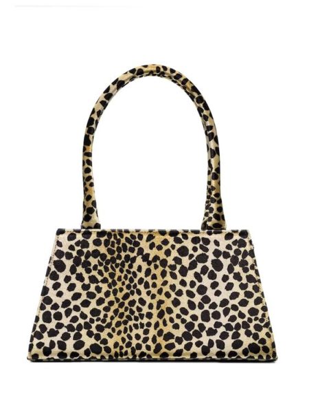 Rixo leopard print velvet small tote bag. Details at une femme d'un certain age.