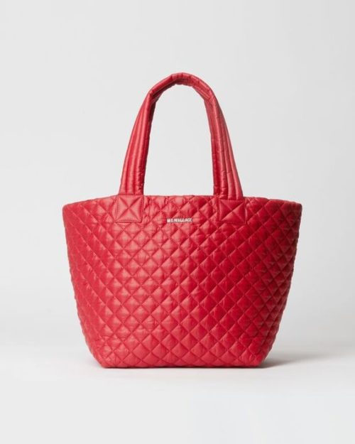 MZ Wallace Metro tote in red. Packable and lightweight! Details at une femme d'un certain age.