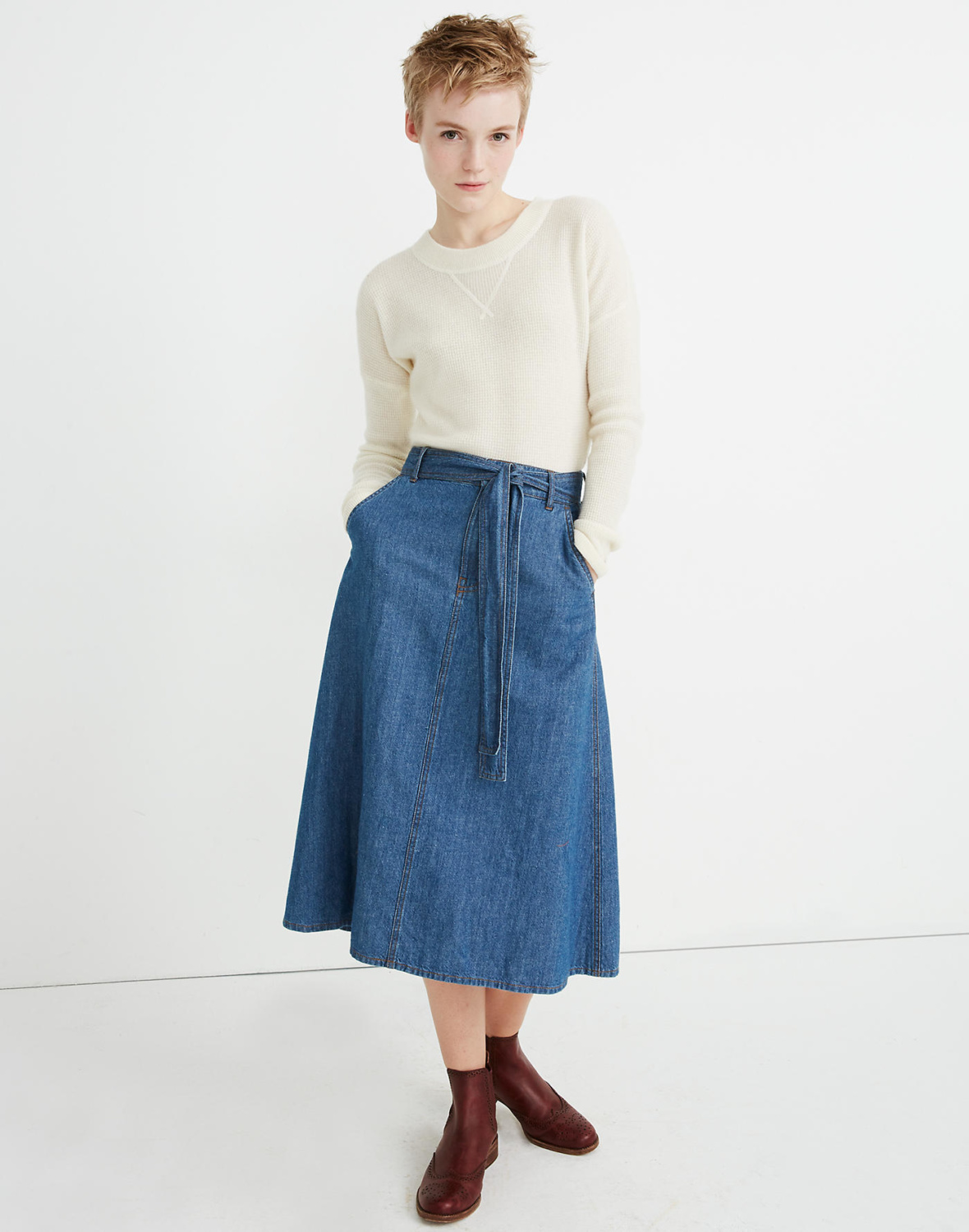 Midi skirt shop with pockets 2020