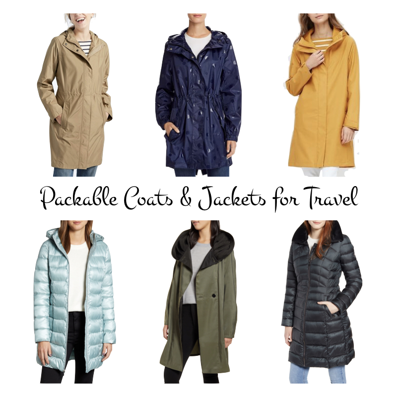 Packable outerwear for Winter and Spring travel. Details at une femme d'un certain age.
