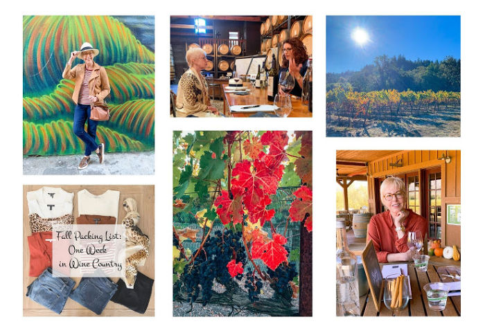 Visiting California wine country in Napa and Sonoma valleys. Details at une femme d'un certain age.