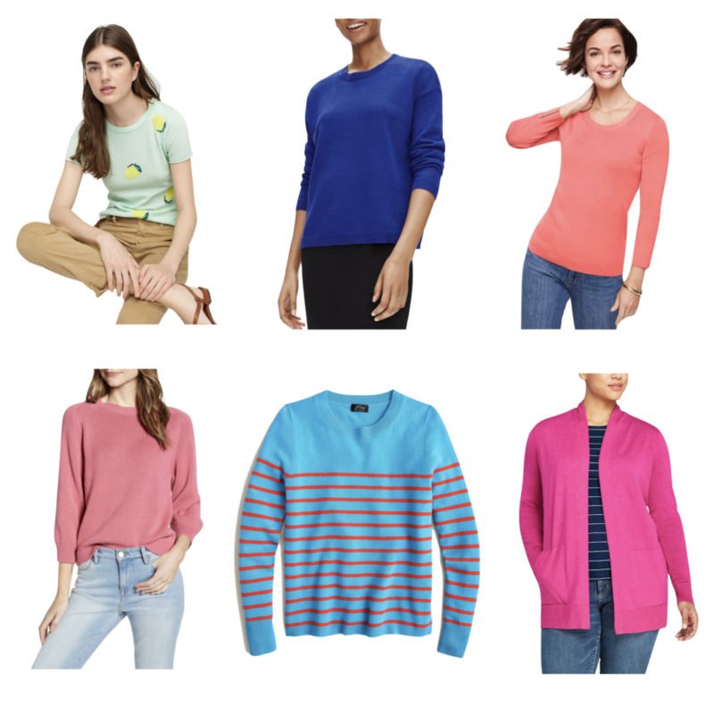 Women's wear at home sweaters. Colorful & comfortable sweaters to wear now and later. Details at une femme d'un certain age.