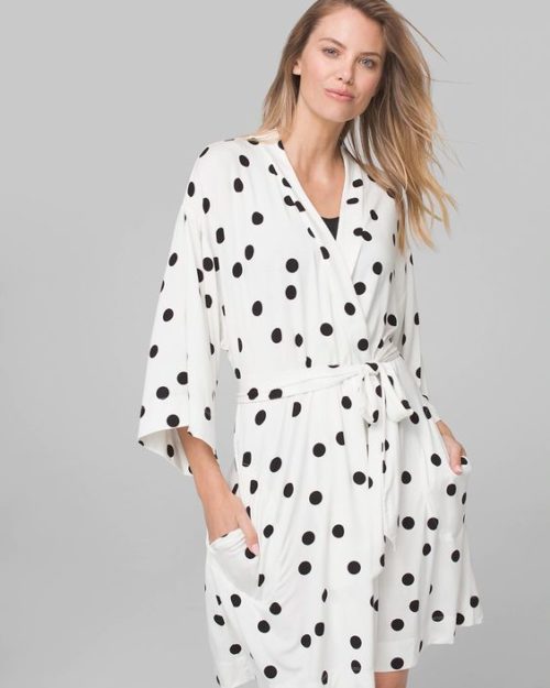 Soma Cool Nights dot print robe. Details at une femme d'un certain age.