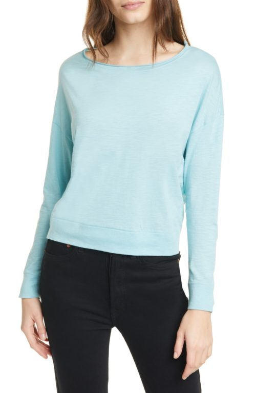 Vince cotton boatneck top. Details and more "elevated casual" clothes to wear at home at une femme d'un certain age.