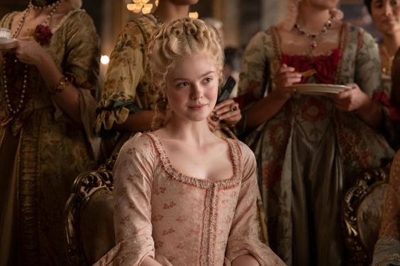 Elle Fanning as Catherine the Great in The Great on Hulu.